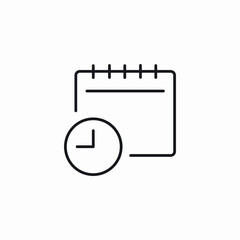 calendar wait icon sign vector