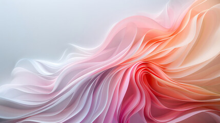 Obraz premium Abstract Swirling Texture: An abstract artwork featuring a flowing, swirling mass of colorful, gradient-toned fabric.