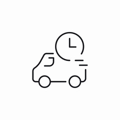 delivery time frame icon sign vector