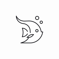 exotic fish icon sign vector