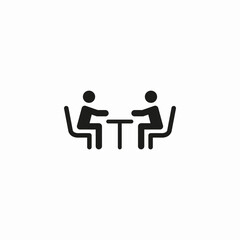 friend meeting icon sign vector