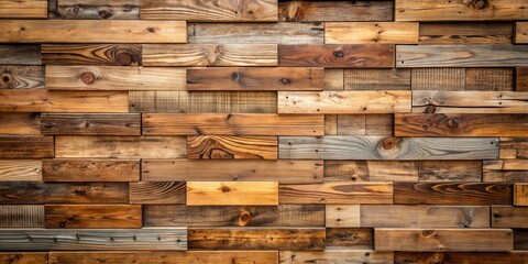 Rustic Reclaimed Wood Paneling Background Texture  A Diverse Array of Natural Wood Tones and Grain Patterns
