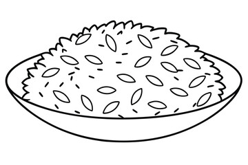 Rice Bowl Ideas Healthy and Satisfying Line Art