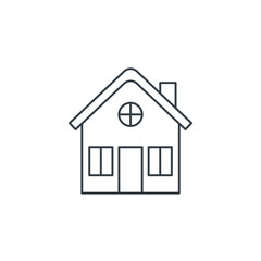 Fototapeta premium House icon symbol vector illustration isolated on white background