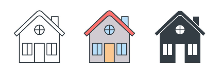 House icon symbol vector illustration isolated on white background