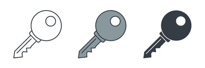 Key icon symbol vector illustration isolated on white background