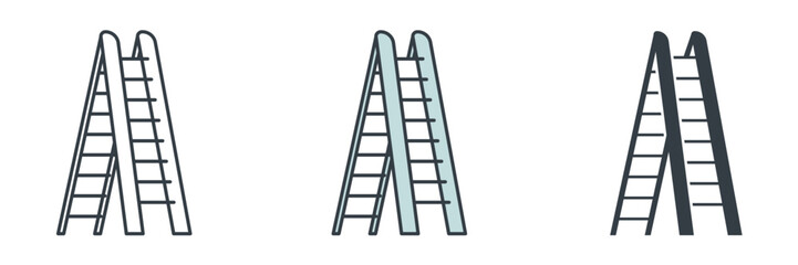 Ladder icon symbol vector illustration isolated on white background