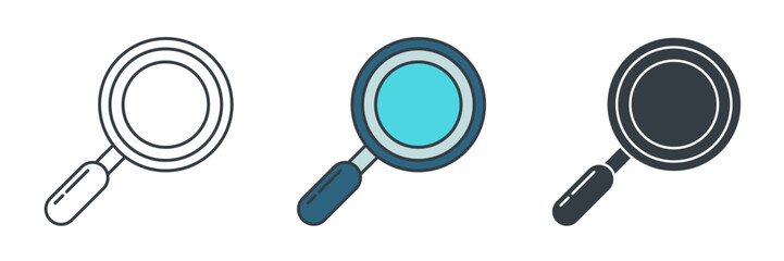 Magnifying Glass icon symbol vector illustration isolated on white background