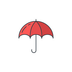 Umbrella icon symbol vector illustration isolated on white background