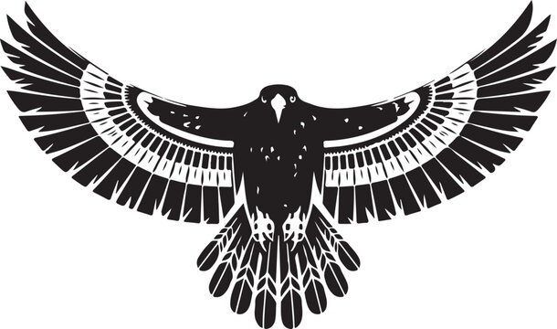 illustration of a Thunderbird with wings