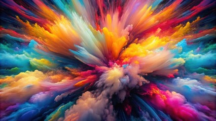 Abstract Vibrant Color Explosion A Dynamic Burst of Hues and Shades