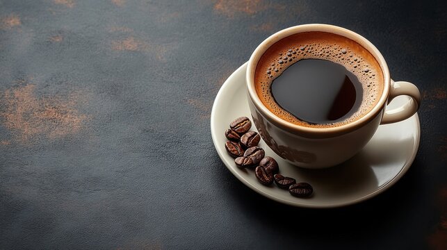 black coffee isolated on transparent background