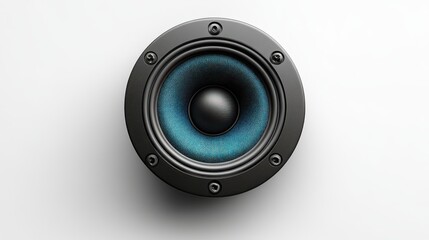 Fototapeta premium black woofer speaker isolated on transparent background