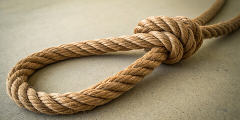 Obraz premium Rope Loop for Hanging, Ideal for Creative Projects and Home Decor