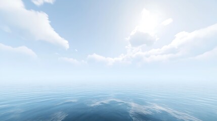 The sky is blue and the sun is shining