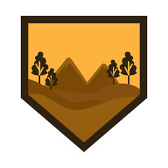mountain logo design element