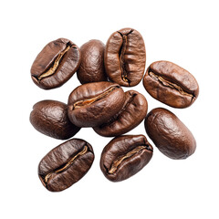 Obraz premium coffee beans isolated on transparent or white background, png