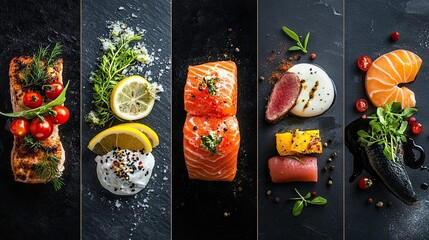 Gourmet Food Wallpapers Featuring Fine Dining Dishes, Artful Presentation, and Mouth-Watering Meals, Perfect for Restaurant Promotions and Food Blogs