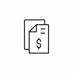 financial documents icon sign vector