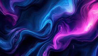 Abstract swirling neon paint digital art background