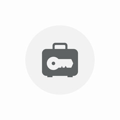 key toolcase box icon sign vector