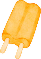 watercolor orange popsicles