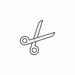 open scissors cut icon sign vector