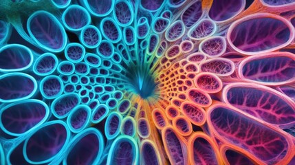 A cross-section of a plant stem with visible xylem and phloem, highlighting biological functions.