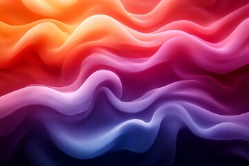 Obraz premium Abstract waves of vibrant colors flowing seamlessly in a gradient pattern, creating a dynamic visual effect