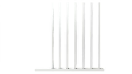 A detailed 3D wrought iron gate with curved elements and intricate patterns, isolated on a transparent backdrop.