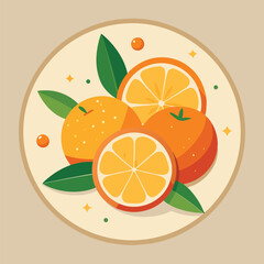 vector illustration of an orange