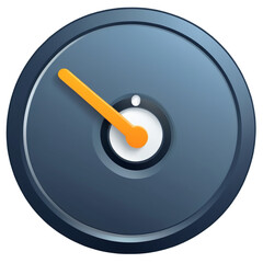 A modern 3D button with a raised design, featuring subtle gradients and a polished look, isolated on a transparent background.