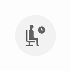 waiting area icon sign vector