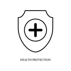 Fototapeta premium Icon a health protection, isolated against a clean background.
