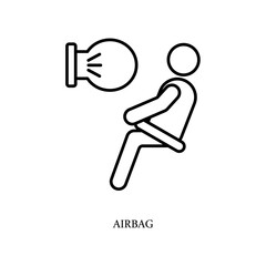 Icon a airbag, isolated against a clean background.
