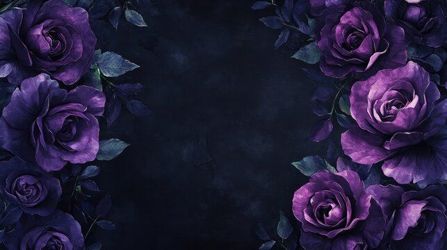 Midnight Bloom: A Darkly Romantic Floral Composition