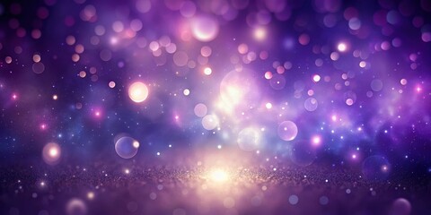 Obraz premium Magical Purple and Gold Glitter Background with Sparkling Lights