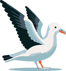 A simple Albatross vector style with white background