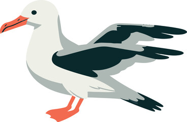 A simple Albatross vector style with white background