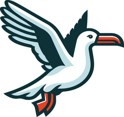 A simple Albatross vector style with white background