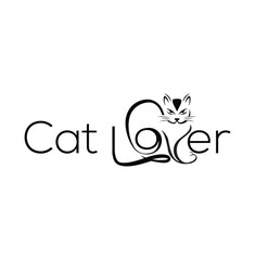 graphic, style, , calligraphic, handwriting, playful, happiness, fashion, love, pets, symbol,, cat lover man, t-shirt, love cat, decoration, drawing, pet, poster, typography, design, illustration, fun