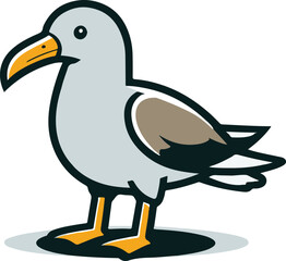 A simple Albatross vector style with white background