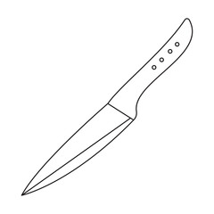 Minimalist Knife Line Art Illustration