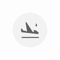 airport departures icon sign vector