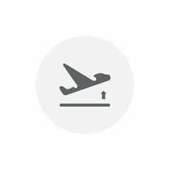 airport arrivals icon sign vector