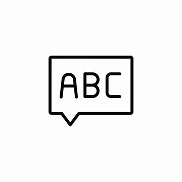alphabet comment icon sign vector
