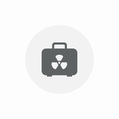 biohazard suitcase icon sign vector