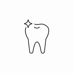 dental cleaning service icon sign vector