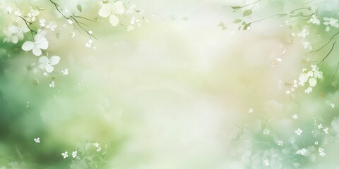 Fototapeta premium Modern Soft Abstract Textured Background. Soft floral background with light green and white hues.