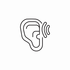 ear exam icon sign vector
